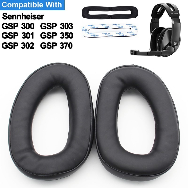 Sennheiser GSP 300 301 302 303 350 370 耳機耳墊墊海綿耳機耳罩替換耳機頭帶耳墊