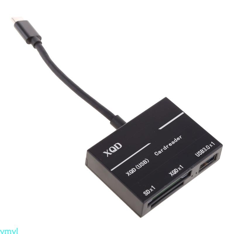 ♞,♘,♙Ymyl USB 3 0 便攜式讀卡器 Type-C 轉 XQD SD 高級設計 XQD 適配器