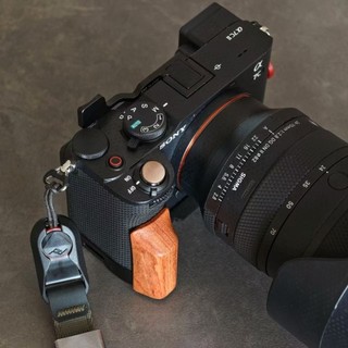適用於索尼a7C2/a7Cr實木手柄,黑、銀色底座可選 保護相機提升