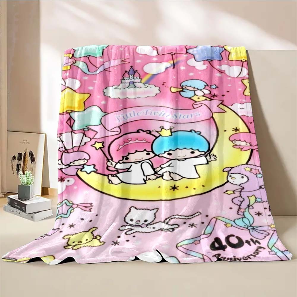 特大號 Hello Kitty 貓毛毯小雙星柔軟蓬鬆毛毯毛絨毯子床罩沙發臥室保暖毯