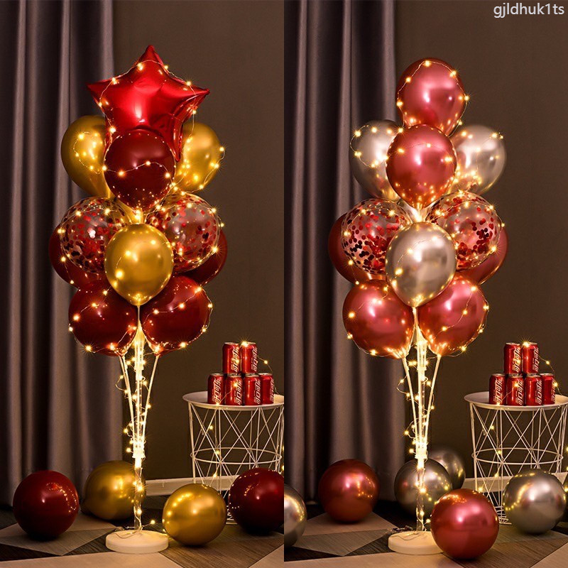 【台灣出貨】 【GIFTME5台灣】免灌氦氣就能飄 發光氣球樹 桌飄氣球 空飄氣球 氣球DIY 氣球佈置 裝飾氣球