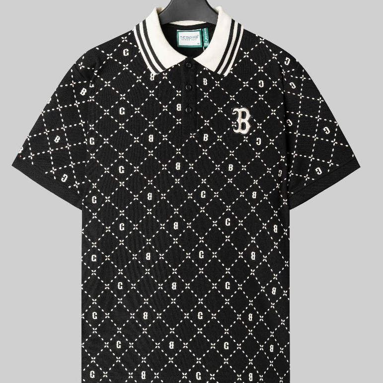 The Bad God Monogram 彩色 Polo 衫,適用於所有年齡馬球衫上衣的 Airy Hemp 棉 Pol