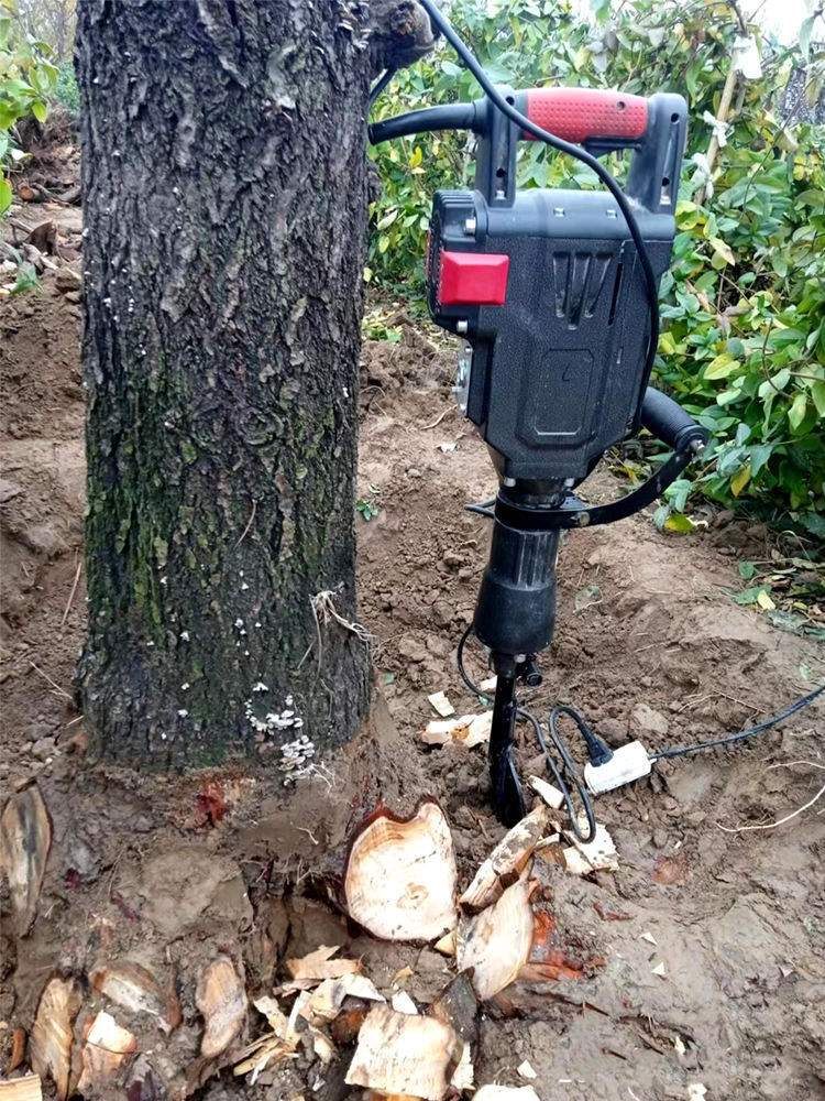 現貨 大功率多功能種植電動挖樹機起苗土球挖坑土開溝鑿巖破碎夯土電鎬