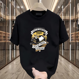 【Oversize】素色黑白情侶220Gsm上衣潮流插畫新款中性透氣純棉時尚可愛T恤印花棉T恤搞笑街頭圓領