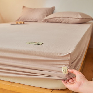 日式超柔素色水洗棉單品床包 薄床包 舒柔棉床包 單人 雙人 加大 床包 床罩 床墊保護套 四季可用 素色簡約床包