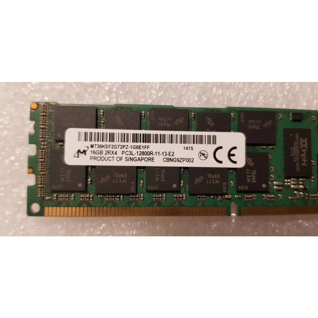 ♞【有現貨 低價出售】鎂光 16G DDR3 1600 16GB PC3/PC3L-12800R ECC REG 服務器