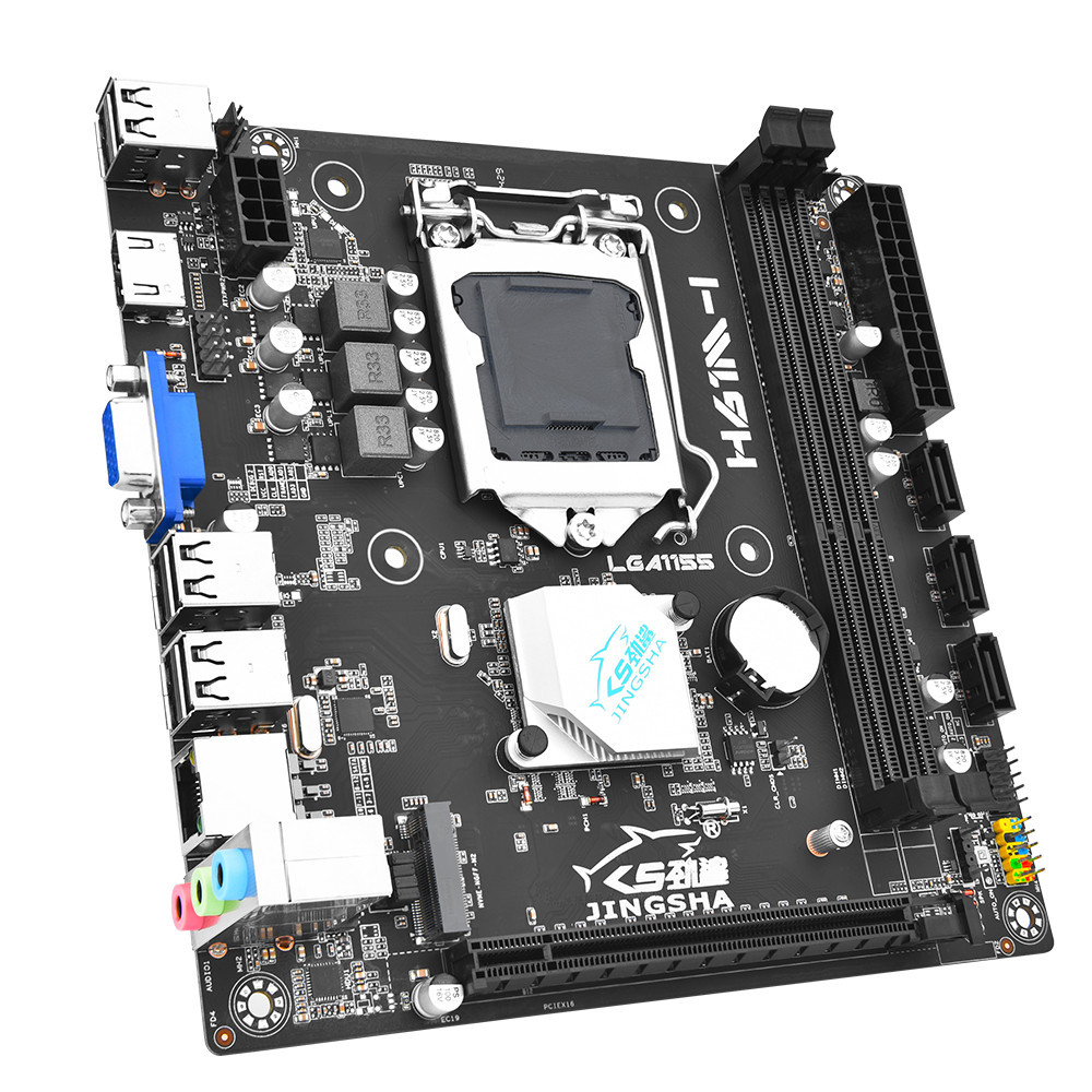 ♞,♘,♙Jingsha H61M-I Mini-ITX 主板 DDR3 雙通道 1000 Mbps 帶 M.2 NVM