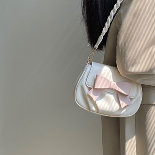 [xuan美衣舍]2025 夏季清新甜美可愛蝴蝶機小圓包 流行褶皺雲朵包柔軟單肩斜揹包女