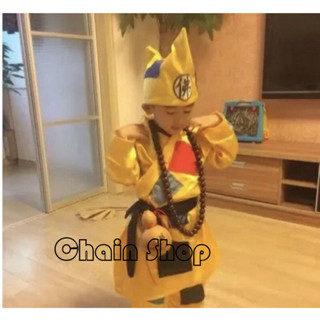 【ChainBaby】兒童古著 攝影 濟公 服裝 小和尚 表演服 成人 兒童 要飯 補丁 乞丐 衣服男 COS服 萬聖節