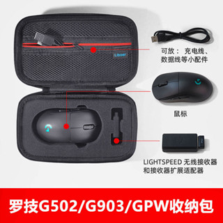 適用羅技遊戲滑鼠收納包狗屁王GPWG903G502硬殼收納盒保護便攜包