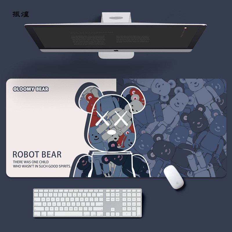 【振煌】 積木熊個性滑鼠墊超大男生女生電腦筆記本鍵盤遊戲電競暴力熊桌墊