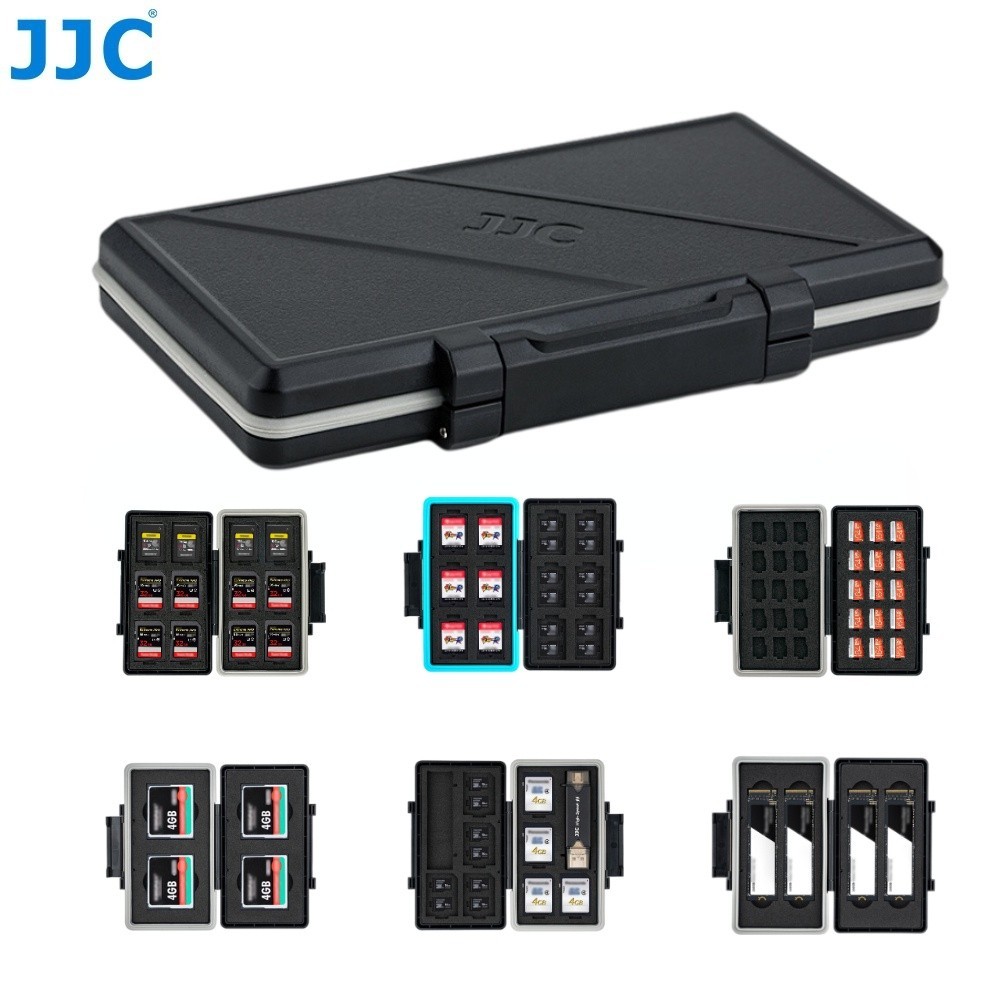♞,♘,♙JJC 記憶卡盒 收納 SD MicroSD TF XQD CFexpress A M2 2280 Switc