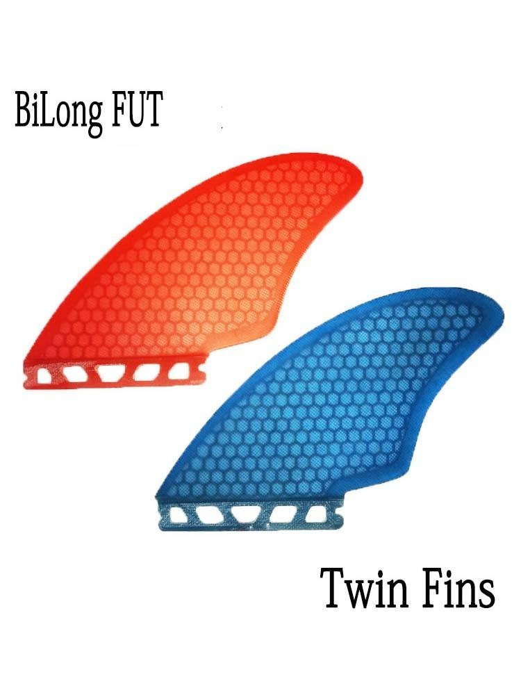 BiLong FUT頭衝浪板尾鰭 玻璃纖維魚板雙大鰭木板和雙鰭板尾鰭