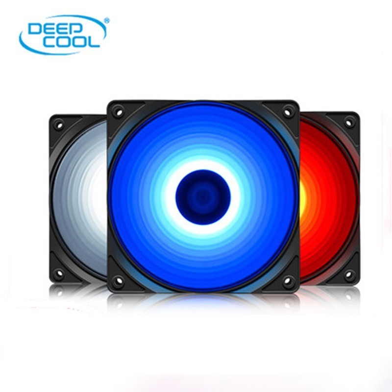 ♞,♘,♙Deepcool RF120 120mm LED 紅藍白機箱風扇靜音 3Pin &amp; IDE 4pin Mole