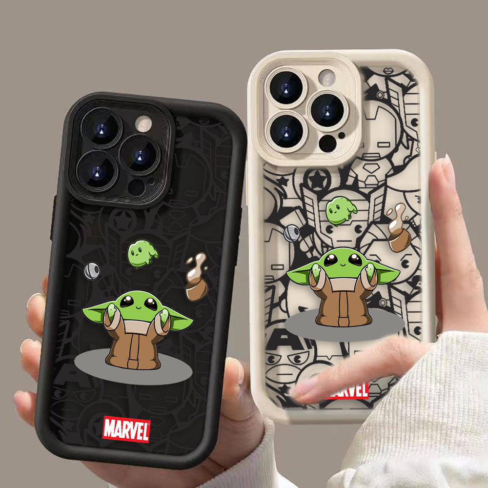 Marvel 卡通可愛 Baby Yoda Cover 矽膠手機殼適用於 iPhone 14 15 Apple 11 1