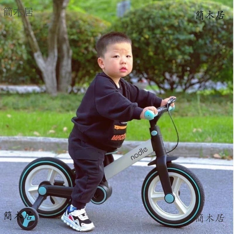 nadle納豆寶寶折疊多功能兒童自行車平衡車1-3-6男孩女孩手推單車