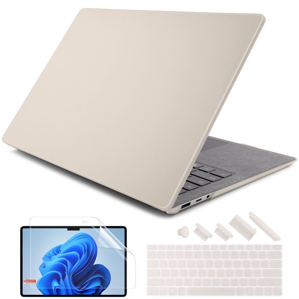 ♞奶油保護殼適用於Microsoft Surface Laptop Go 1/2 Laptop 2/3/4/5 13.5
