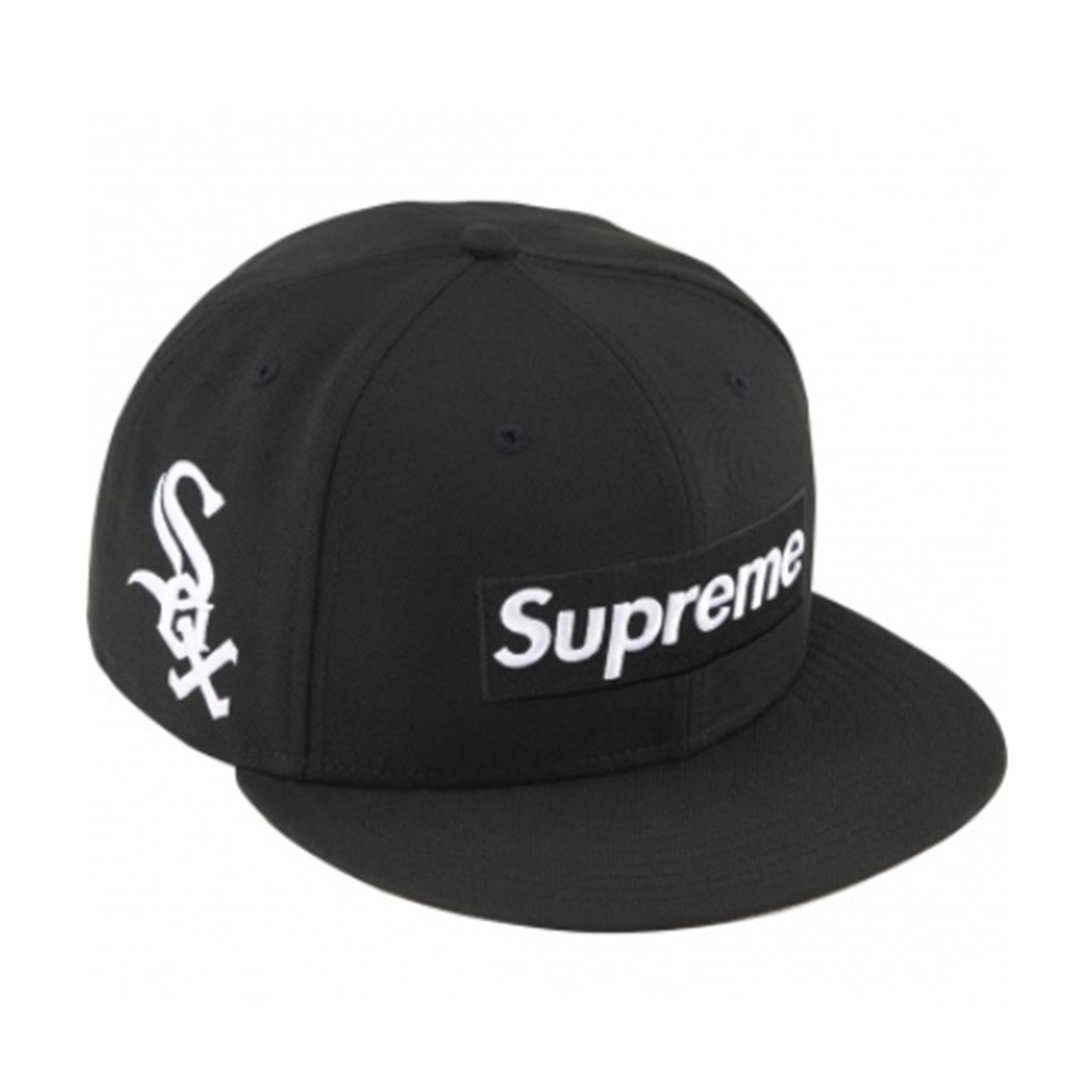 [FLOMMARKET] Supreme 24SS x New Era MLB Cap 白襪 全封帽 黑色