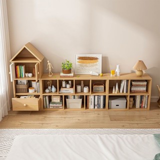 🏆 兒童書櫃落地置物架自由組合書架簡易繪本架家用兒童房玩具收納櫃