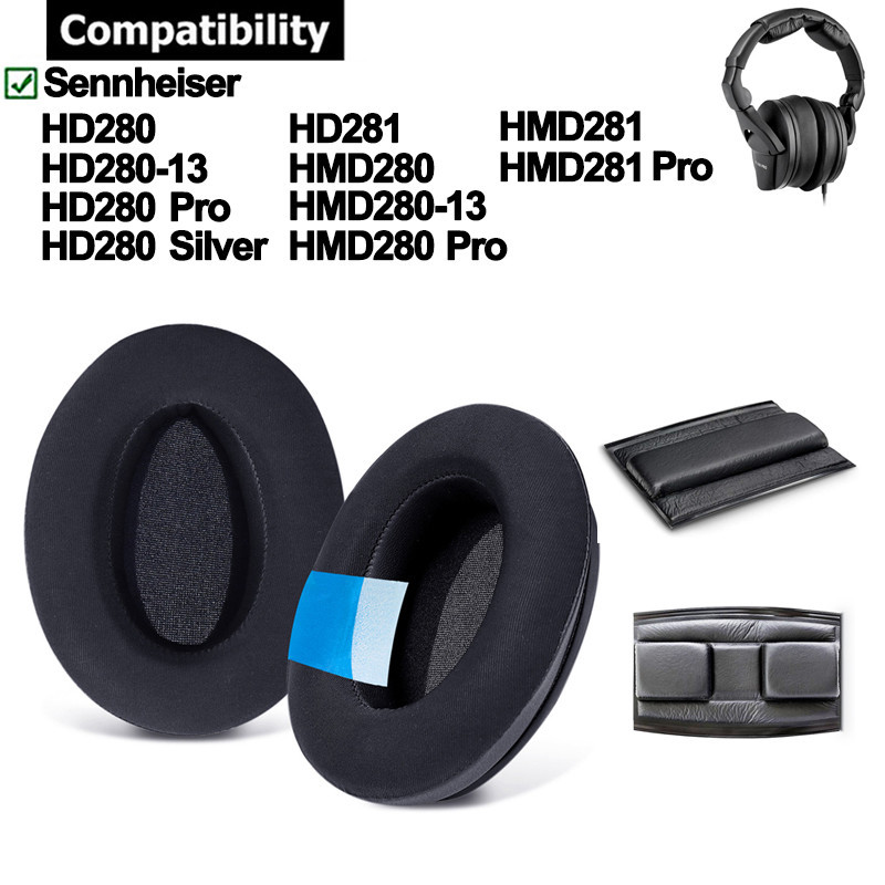 Sennheiser HD280 銀色 HD281 HMD280-13 HMD281 Pro 耳機墊海綿耳罩冷卻凝膠耳墊