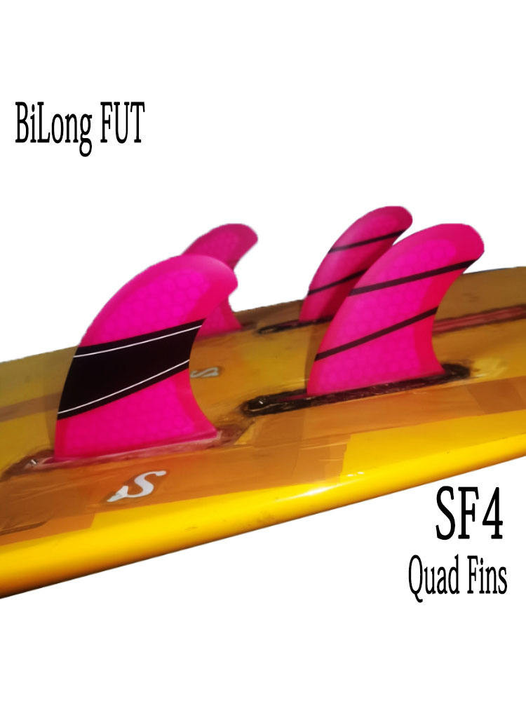 4個一套BiLong Futures SF4 Quad Fin衝浪板尾鰭玻璃纖維魚鰭