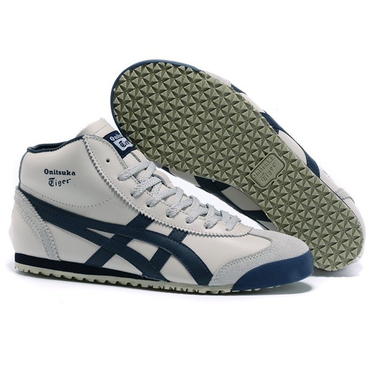 亞瑟士 (查看產品說明)Asics Onitsuka Tiger Mexico 66熱銷男女灰白高幫皮鞋