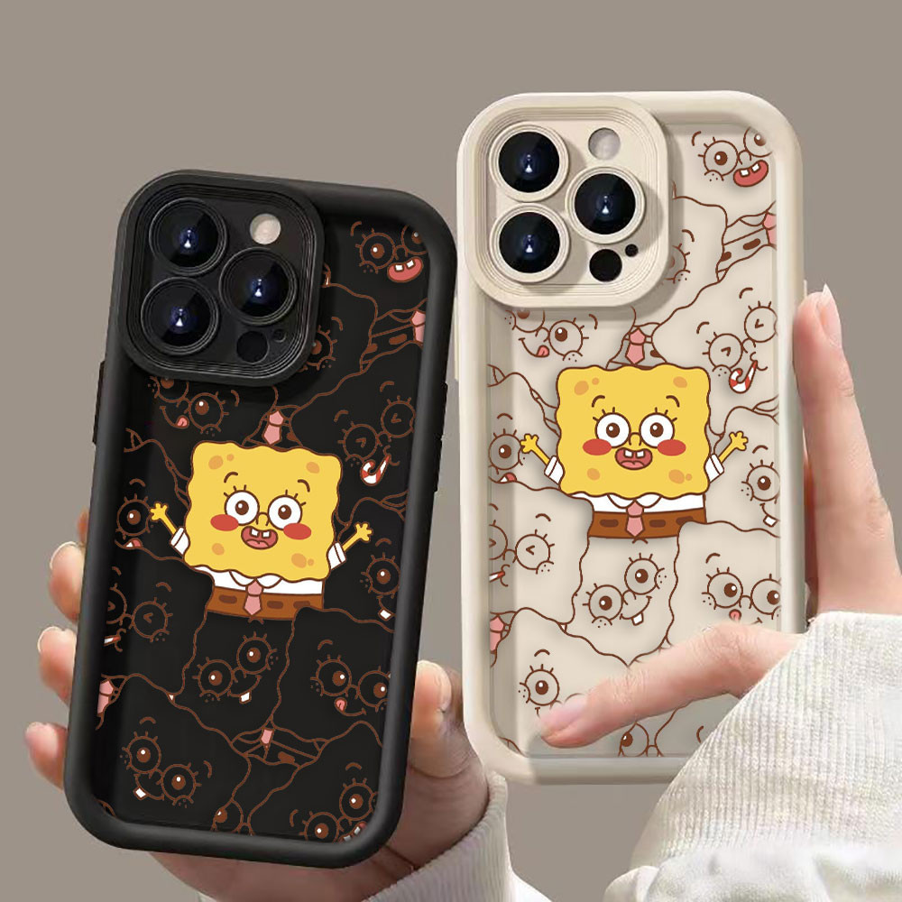 Spongebob SquarePants Cover 矽膠手機殼適用於 iPhone 14 15 Apple 11 1