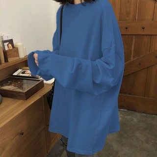 100%純棉長袖T卹女2025秋季新款學生韓版寬鬆純色打底衫上衣ins潮
