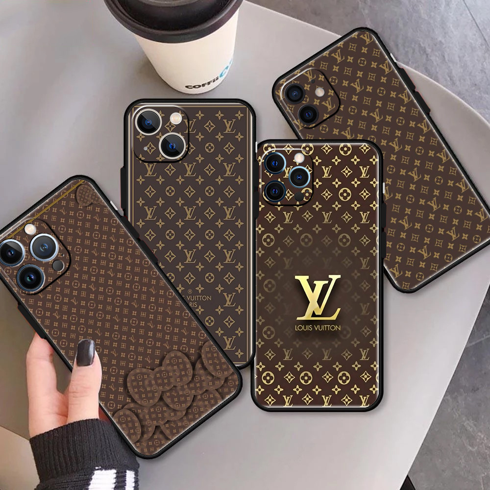 Lv Logo矽膠軟套相機保護手機殼蘋果iPhone X XS XR XS 11 12 MINI PRO MAX