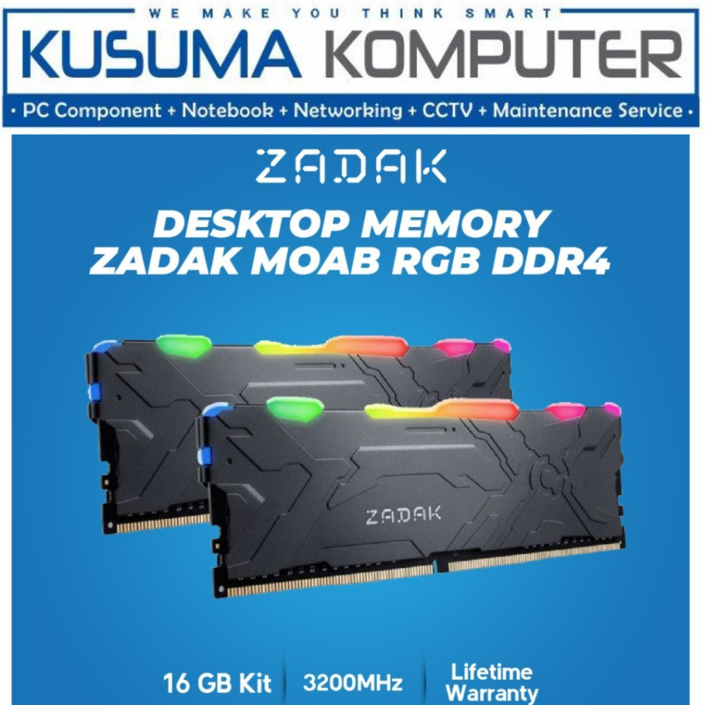 ♞,♘,♙內存 RAM ZADAK MOAB RGB DDR4 16GB 8x2 3200MHz