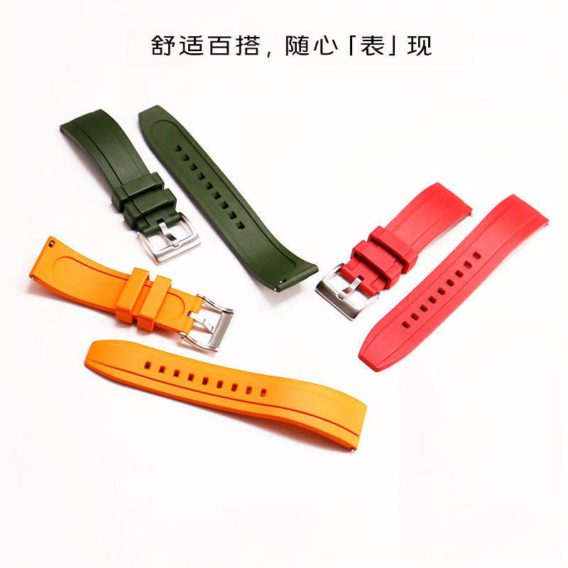 適配伯爵PIAGET POLO 系列G0A46013腕錶帶  男女手錶鏈天然橡膠帶