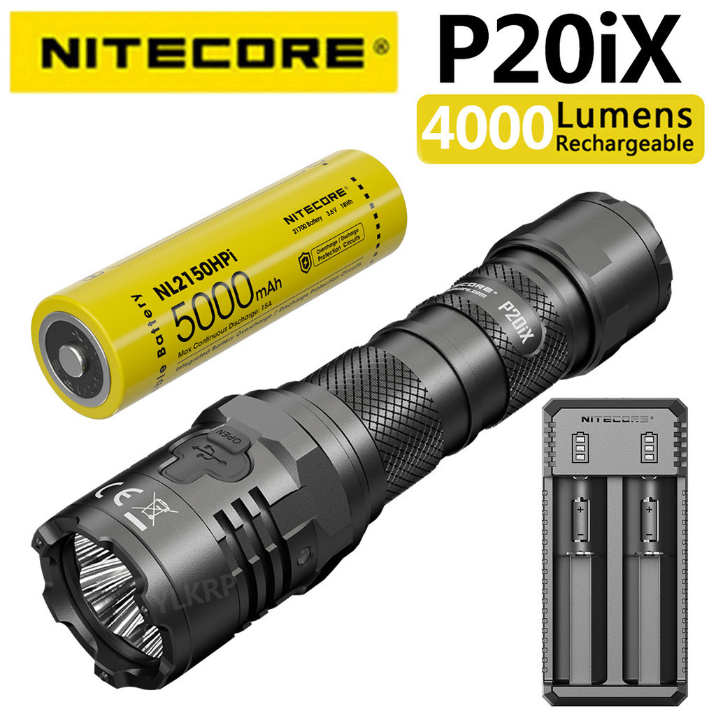 Nitecore P20iX 4000 流明 X 代強光戰術手電筒,配備 NL2150HPi 電池
