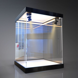 壓克力手辦展示盒子 可客製化尺寸射燈 積木樂高鋼彈手辦模型 透明防塵罩 燈光高展臺 收納盒