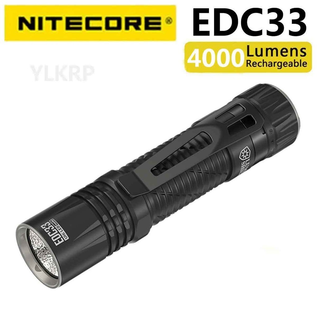 Nitecore EDC33 4000 流明手電筒採用鋁合金材料製成,經久耐用