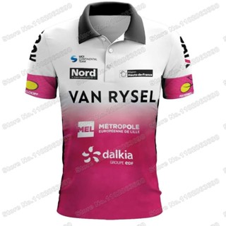 2023 Van Rysel Roubaix 2023 Lille Métropole Polo 衫騎行服休閒 Polo