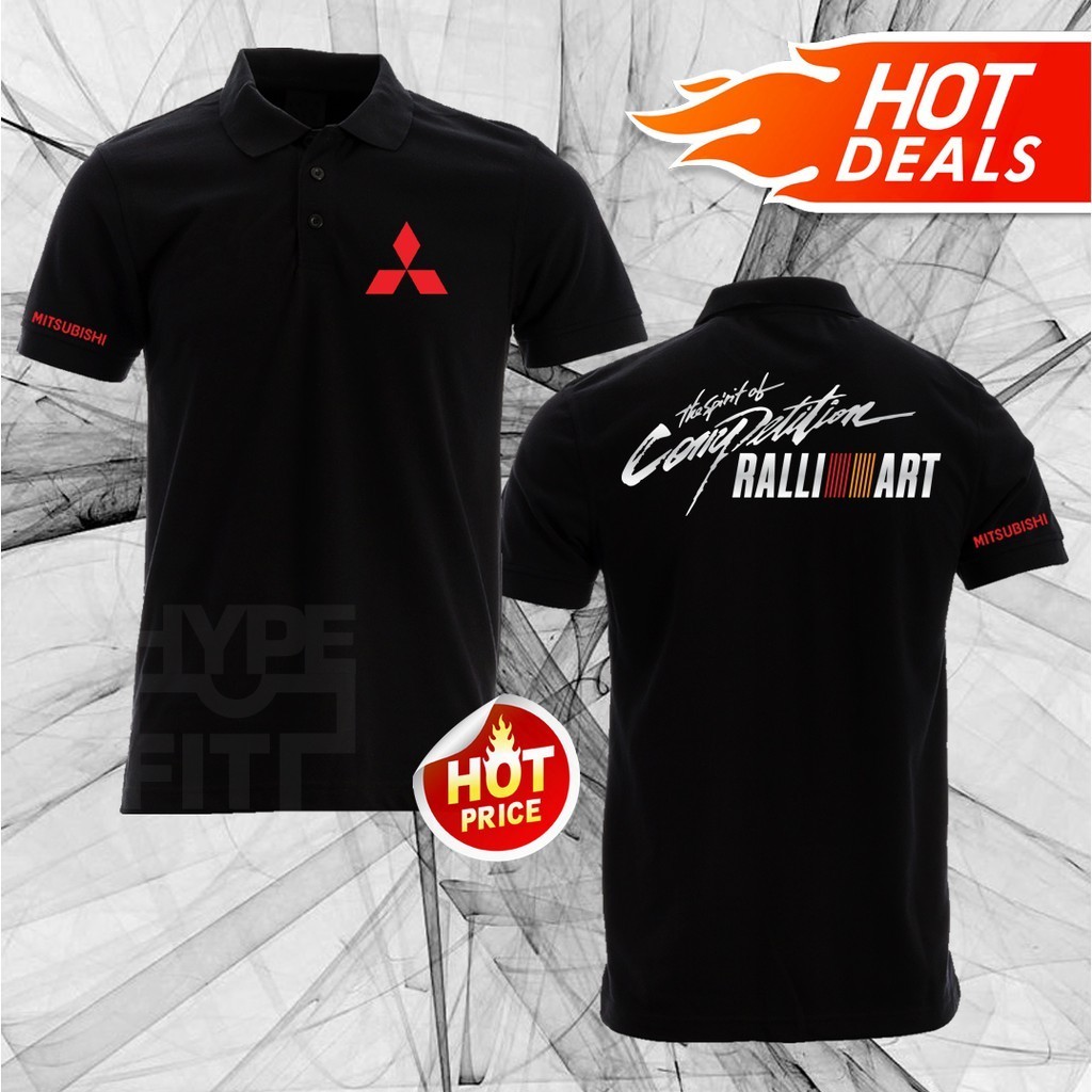 全新 Mitsubishi Ralliart Spirit Of Competition Logo Polo T 恤 R