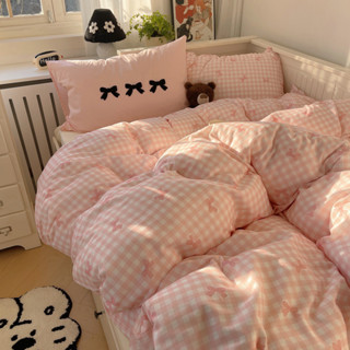超可愛混搭蝴蝶結毛巾 100% 純棉床包組 精梳棉床單 床罩組 單人 雙人 加大床包四件組 被單