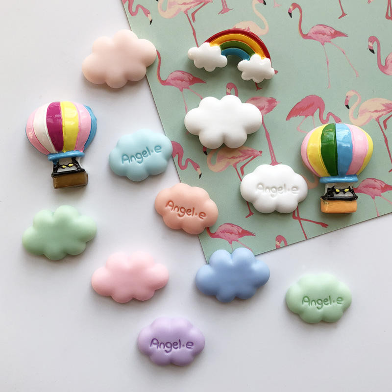 凡趣冰箱貼創意樹脂小云朵熱氣球彩虹磁性吸鐵石照片留言裝飾貼片