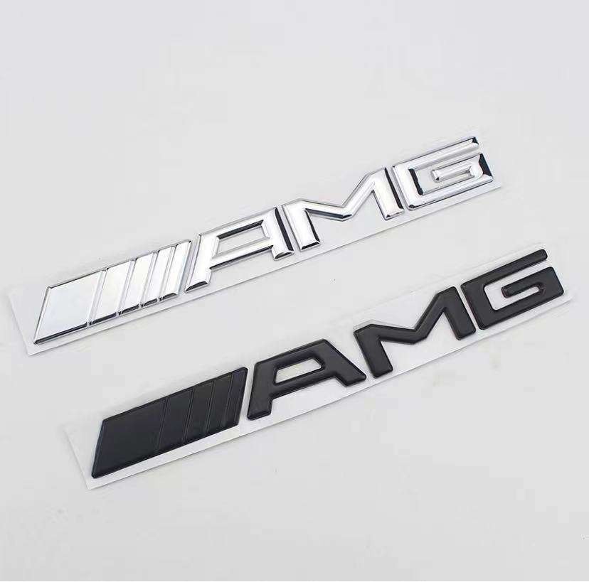 新款 金屬貼 貼花 LOGO 汽車AMG車標 適用於賓士改裝鋅合金 車尾貼標 金屬3D立體裝飾標貼