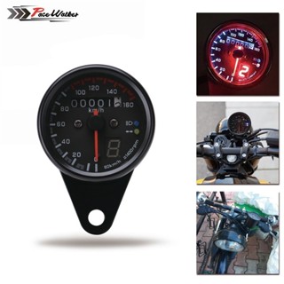 【新品】摩托車咖啡賽車里程錶車速表0-160km/h帶LED指示燈的車速表