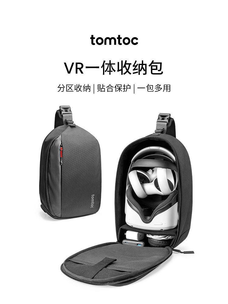 tomtoc VR眼鏡一件式機收納包收納盒適用於Pico 4/Oculus Quest2 G40