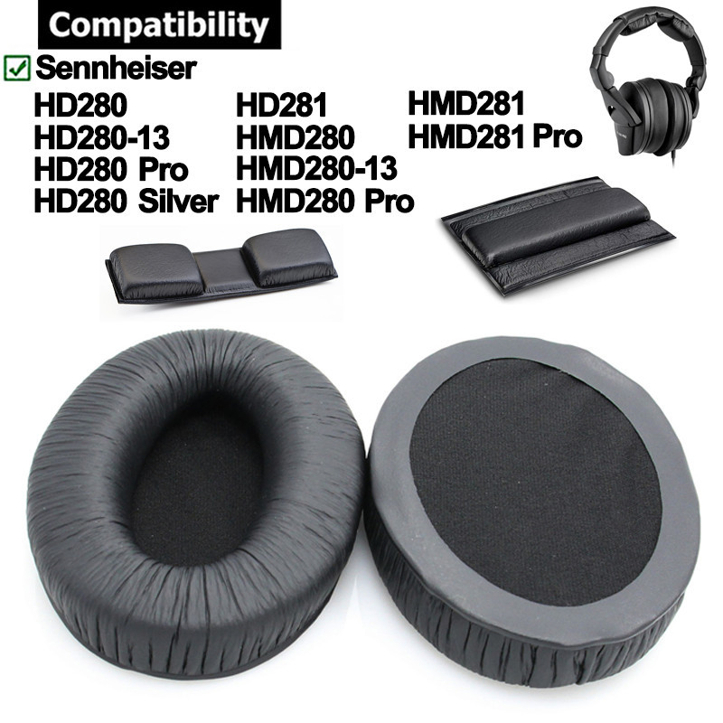 Sennheiser HD280 銀色 HD281 HMD280-13 HMD281 Pro 耳機耳墊耳墊海綿耳罩耳機耳