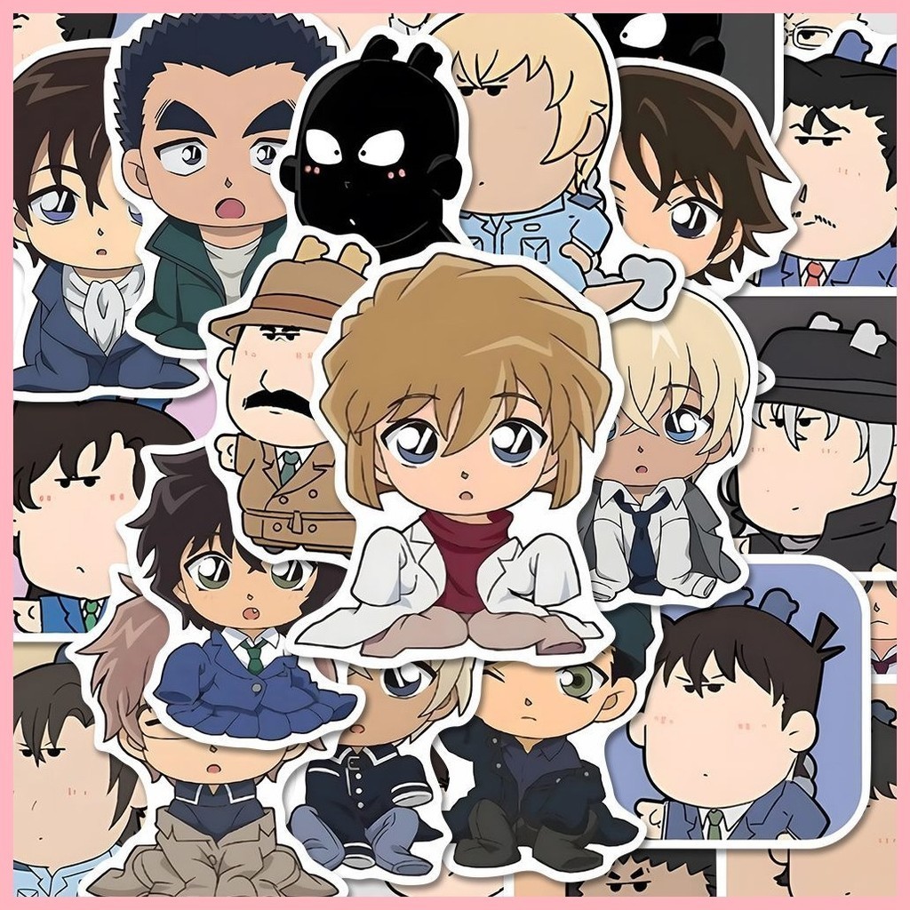 【GUYN】 貼紙 Detective Conan （60張）Kudo Shinichi 可愛Q版小柯南貼紙二次元動漫名