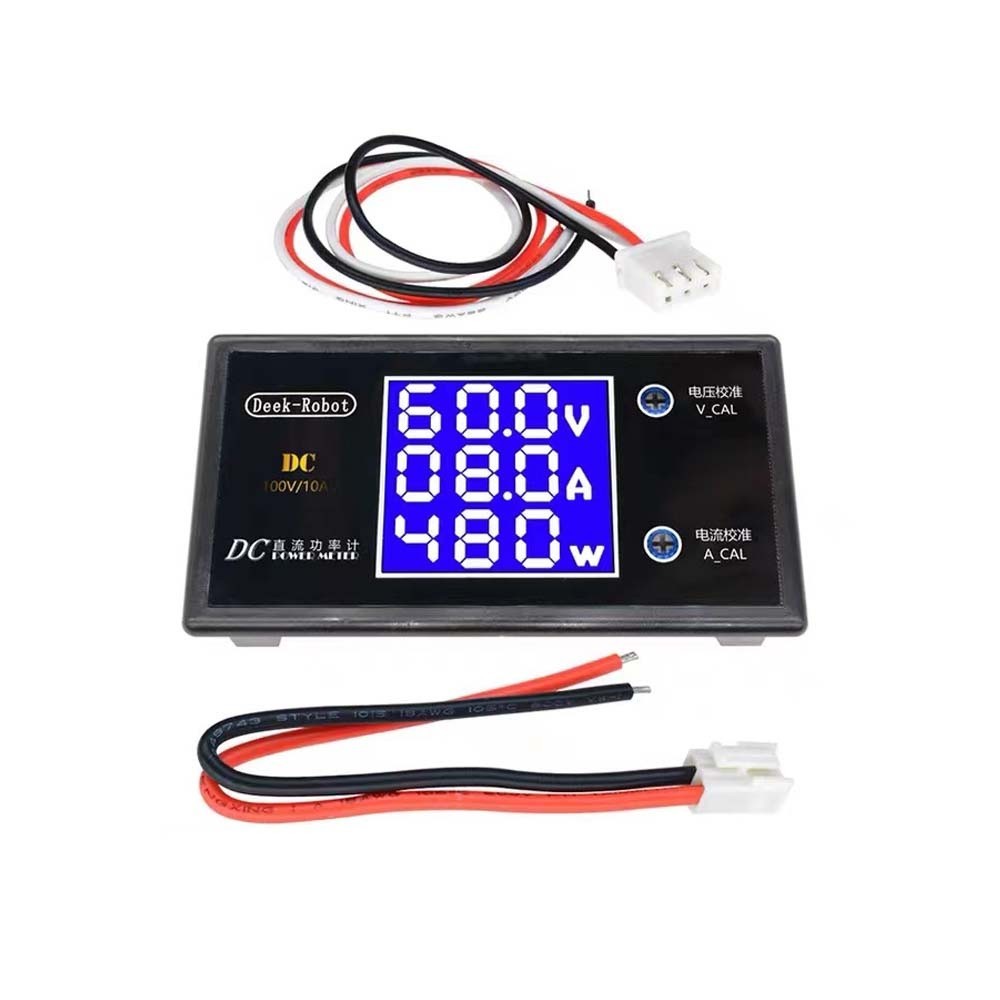 ♞,♘Dc 0-50V 5A 250W LCD 數字電壓表電流表電壓電流功率表電壓檢測儀測試儀監視器 12V 24V 3