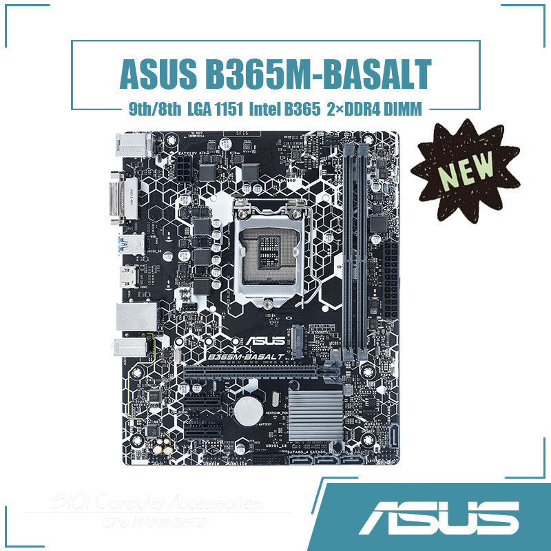 英特爾 華碩 B365M-BASALT 主板 LGA 1151 2xDDR4 DIMM 使用 Intel B365 芯片