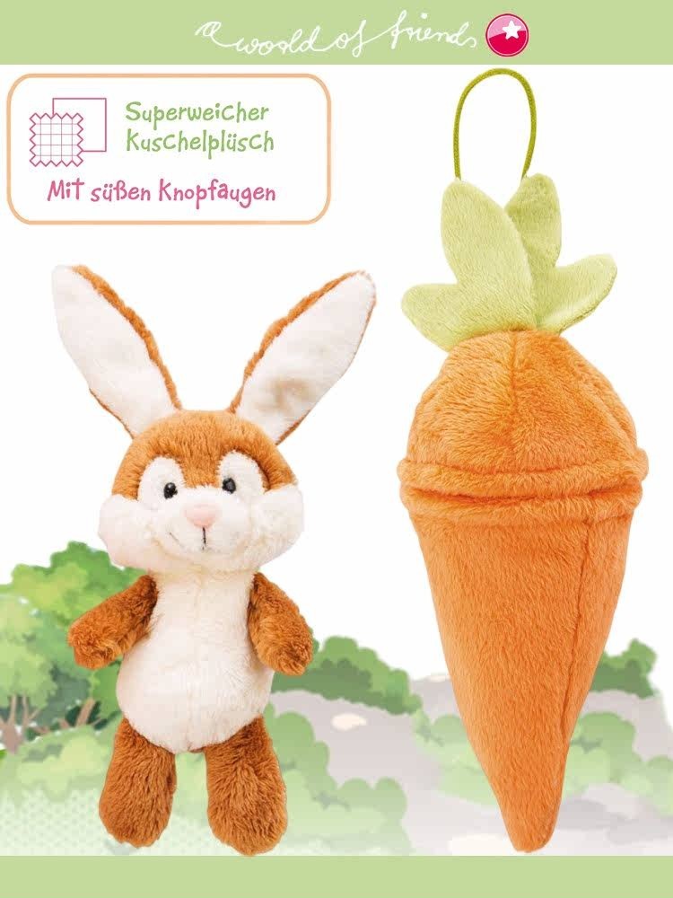 德國NICI專櫃胡蘿蔔兔子毛絨玩具公仔吊飾鑰匙扣耶誕生日禮物
