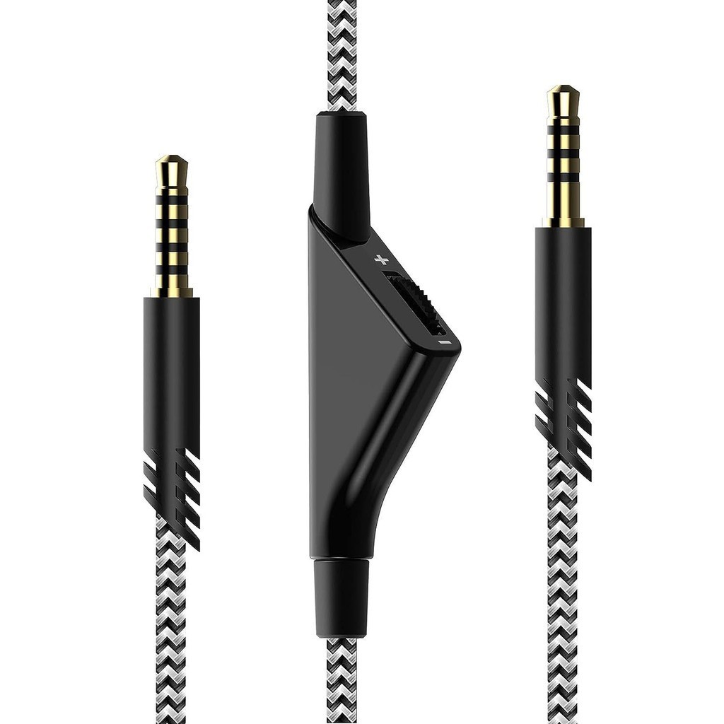 適用Astro A40TR/A10 羅技A40耳機線 遊戲線替換線 2米黑白編織線 0bb