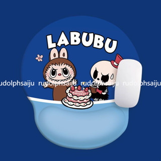 labubu可愛矽膠鼠標墊護腕手腕手託遊戲筆記本電腦便攜男女滑鼠墊 VUJ