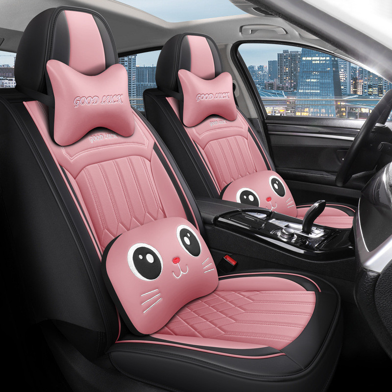 定制適合通用型汽車座椅套 PU 皮革前座 + 後座全套由豐田 Note E46 Mg4 ACCORD Montero X