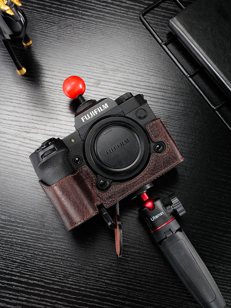質寶適用富士XT4相機包底座XH2S XT2 XT3微單相機保護套皮套真皮